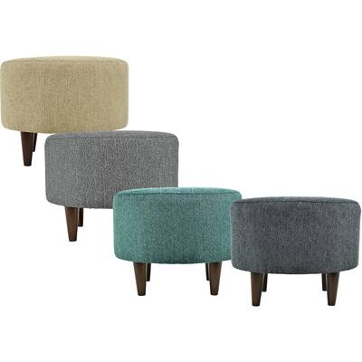MJL Furniture Sophia Text2Olivia Round Upholstered Ottoman