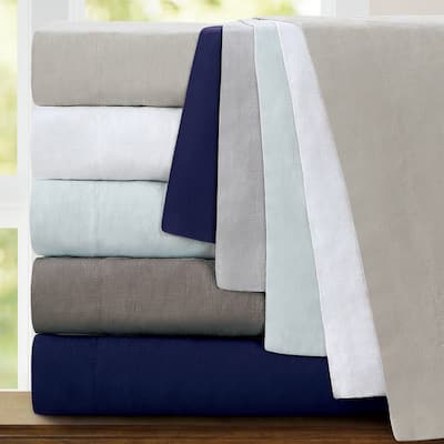Echelon Home Washed Belgian Linen Pillowcases (Set of 2)