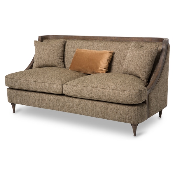 Dallas Wood Trim Sofa By Michael Amini Free Shipping Today Dallas Wood Trim Sofa By Michael Amini