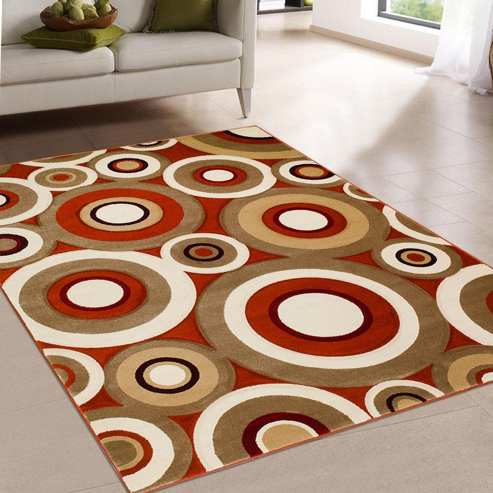 Allstar Lava Exclusive Modern Brush Streak Design Rug - 9' 8 x 7' 9