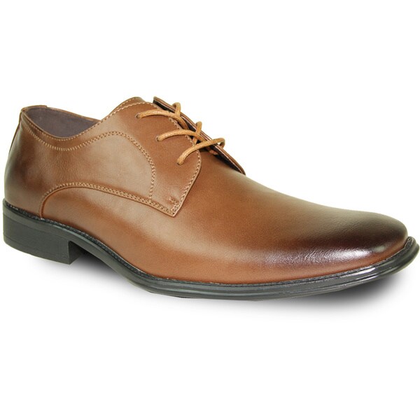 BRAVO Men Dress Shoe MILANO-4 Oxford Brown