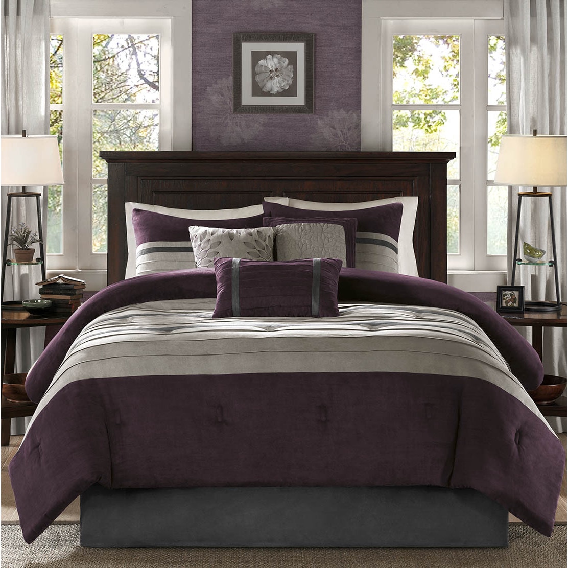 purple comforter set twin