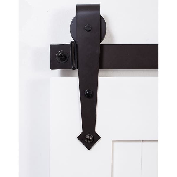 Shop White Half X Oil Rubbed Bronze Barn Door With Arrow