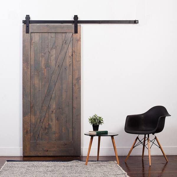 Shop Rustica Hardware Barn Grey Z Barn Door Unassembled With
