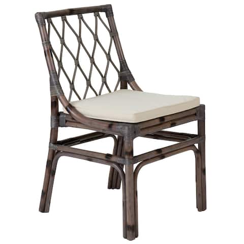Rattan Cushioned Side Chairs - Set of 2