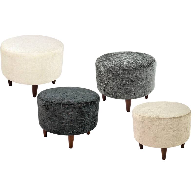 Sophia Atlas Round Upholstered Ottoman