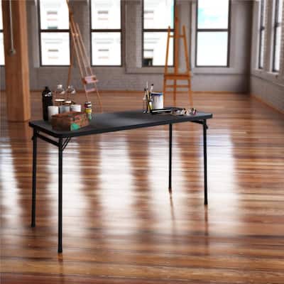 Cosco 20 x 48-inch PVC Top Black Folding Table