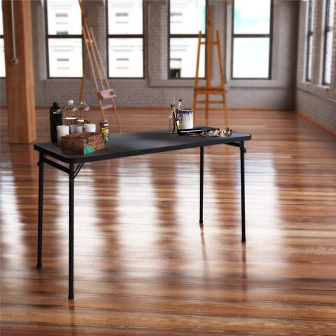 Cosco 20 x 48-inch PVC Top Black Folding Table