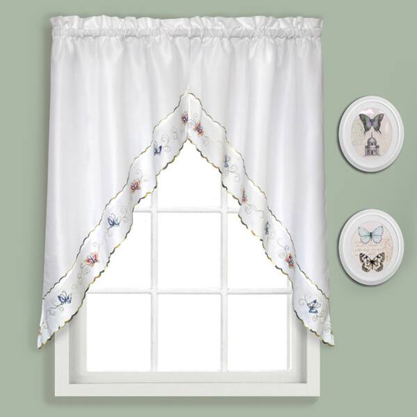Shop Luxury Collection Butterfly Light Filtering Kitchen Tier On