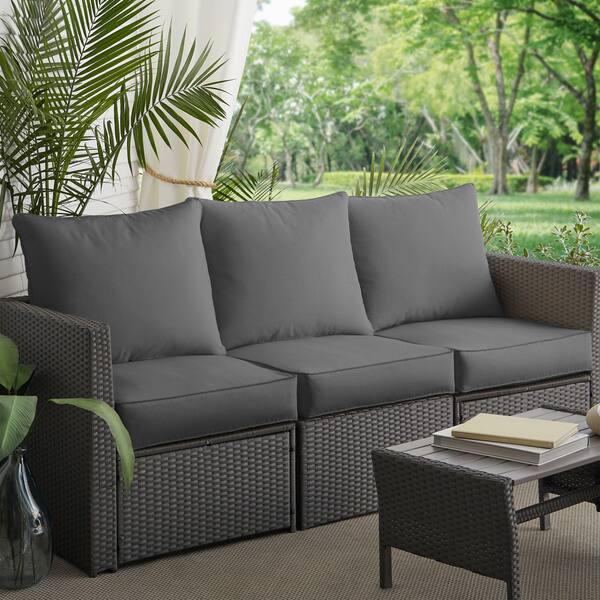 Morgantown Charcoal Indoor Outdoor Corded Sofa Cushion Set By Havenside Home On Sale Overstock 11459840