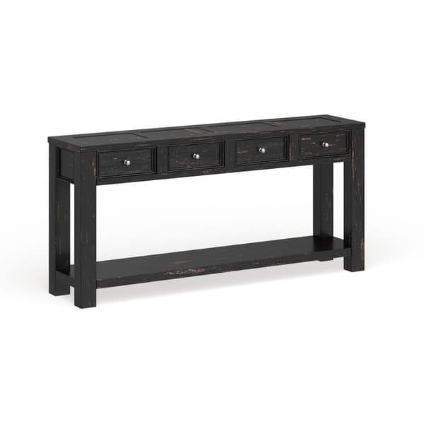 black sofa table with stools