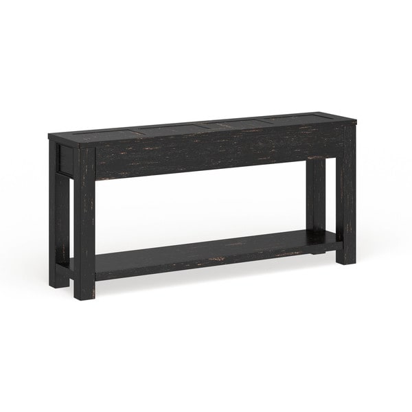 black sofa table with drawers