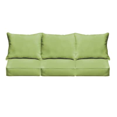 Sorra Home Sloane Apple Green Indoor/ Outdoor Corded Sofa Cushion Set