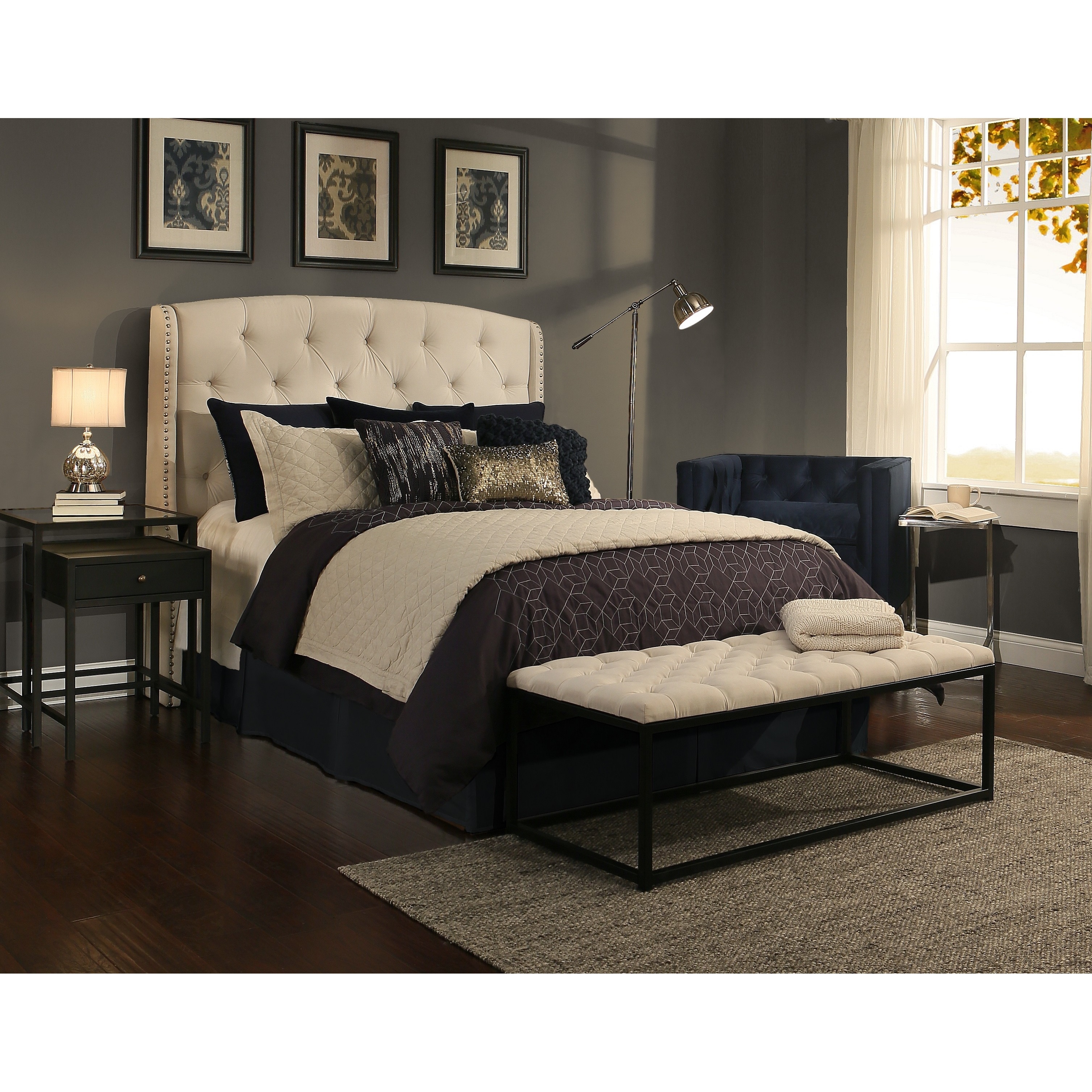 Shop Republic Design House Peyton Ivory Tufted Upholstered Wingback