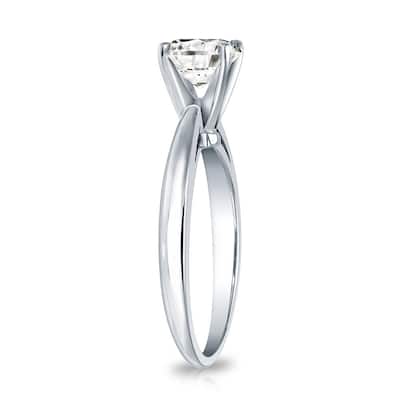 Auriya 18k Gold 3/4 carat TW Round Solitaire Diamond Engagement Ring