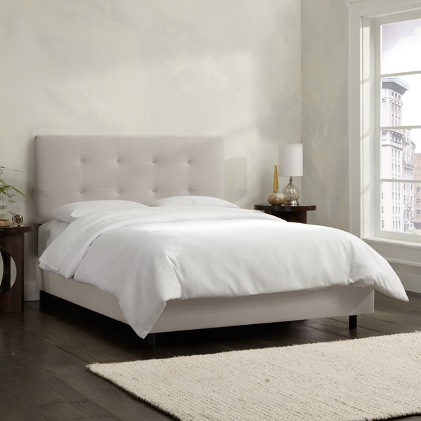 Skyline Furniture Grey Velvet Tufted Bed Free Shipping Today