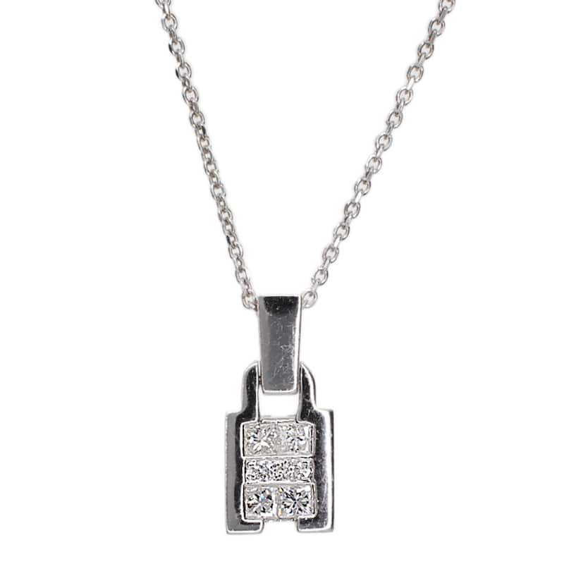 Kabella 18k White Gold 1/3ct TDW Diamond Pendant