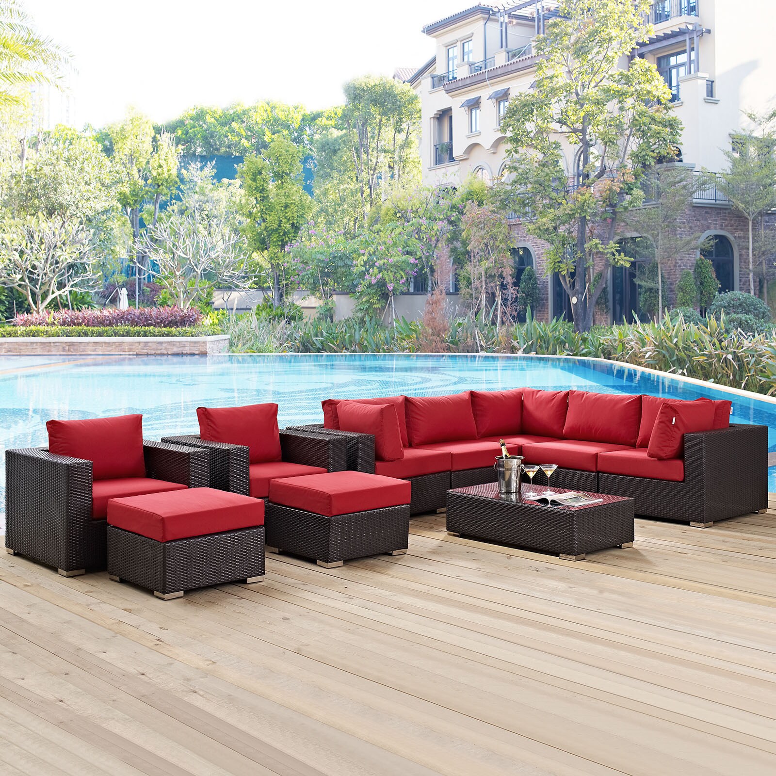 cheap patio sectional sets