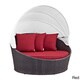 preview thumbnail 3 of 19, Convene 63-inch Canopy Outdoor Patio Daybed Espresso Red