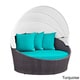 preview thumbnail 2 of 19, Convene 63-inch Canopy Outdoor Patio Daybed Espresso Turquoise
