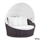 preview thumbnail 4 of 19, Convene 63-inch Canopy Outdoor Patio Daybed Espresso White