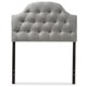 preview thumbnail 6 of 6, Baxton Studio Midas Modern and Contemporary Twin Size Fabric Upholstered Button-tufted Scalloped Headboard