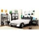 preview thumbnail 4 of 4, Furniture of America Loot Modern Grey Full Metal Youth Bed with Shelf