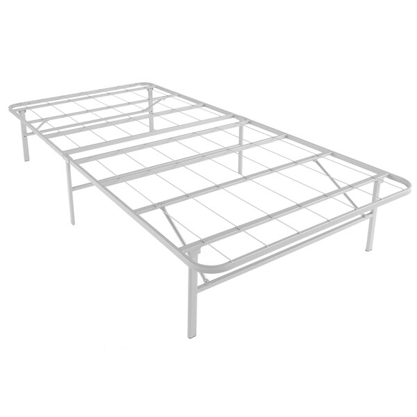 Mantua Premium Platform Bed Base in Silver Fits Twin Mattress Replaces Box Spring and Bed Frame No Tools Required Room for Storage Underneath