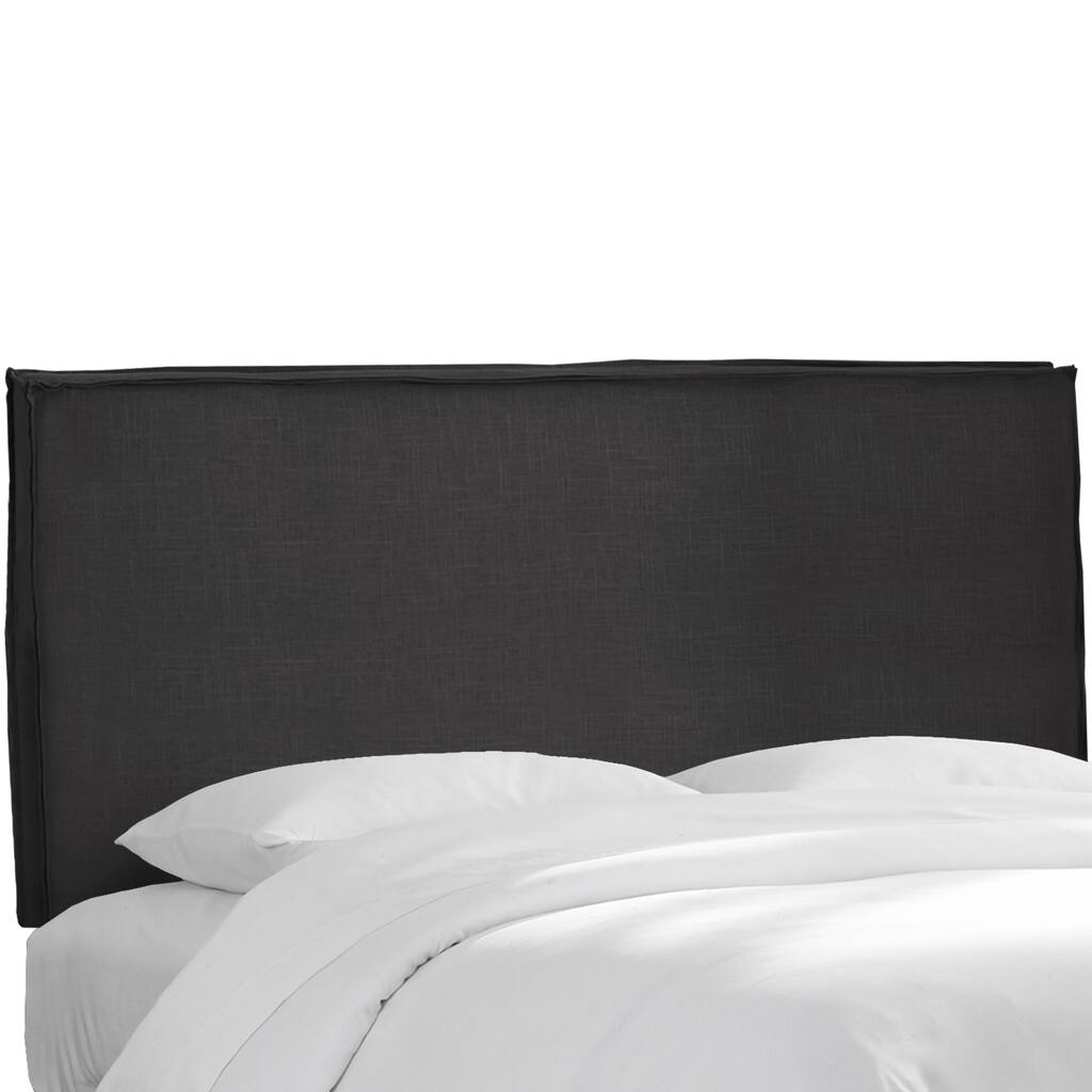 Skyline Furniture Black Linen Slipcover Headboard