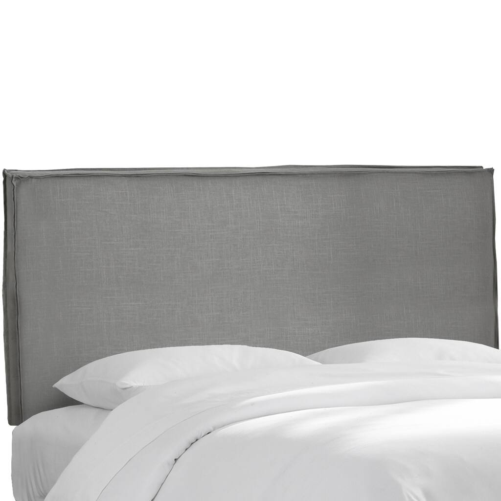 Skyline Furniture Grey Linen Slipcover Headboard
