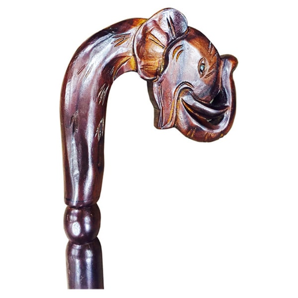 Shop Handmade DArt Elephant Decorative Walking Stick (Indonesia