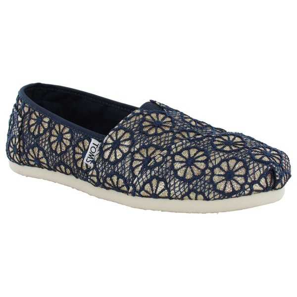 toms crochet flat shoes