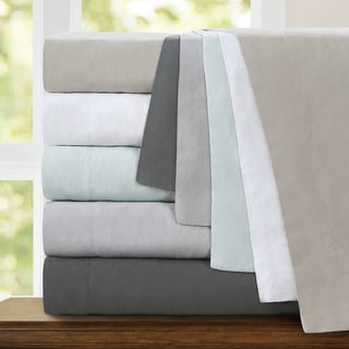 echelon home washed belgian linen duvet cover set