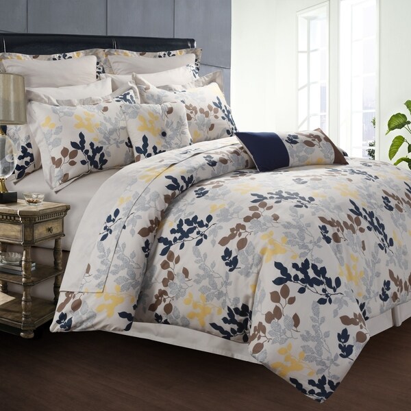 Barceelona Cotton 12-piece Bed in a Bag with Deep Pocket Sheet Set