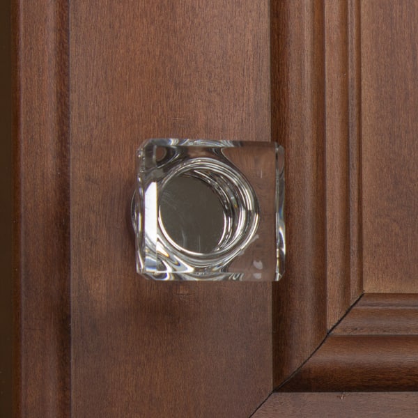 Shop Gliderite 1 Inch Brushed Black Nickel Square Glass Cabinet