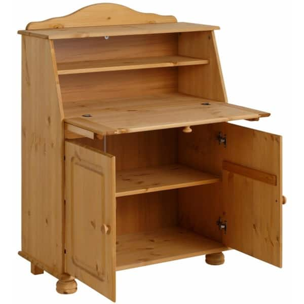 Shop Mette Solid Pine Secretary Desk Free Shipping Today