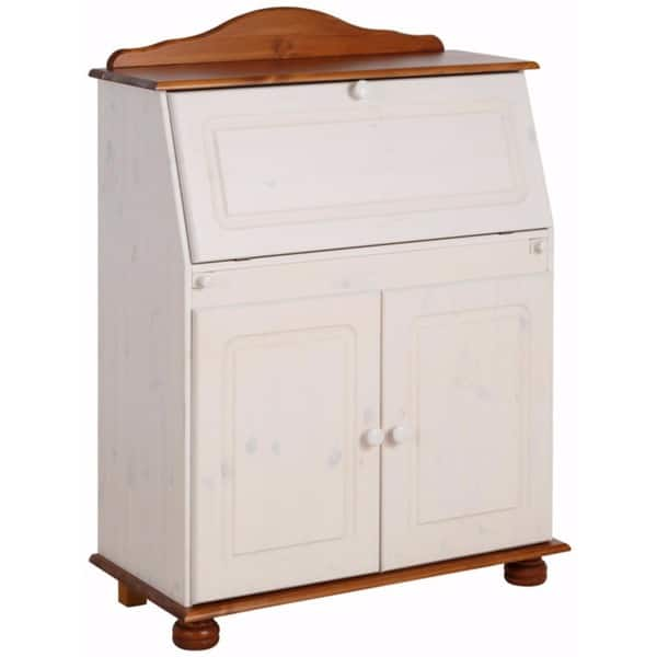 Shop Mette Solid Pine Secretary Desk Free Shipping Today