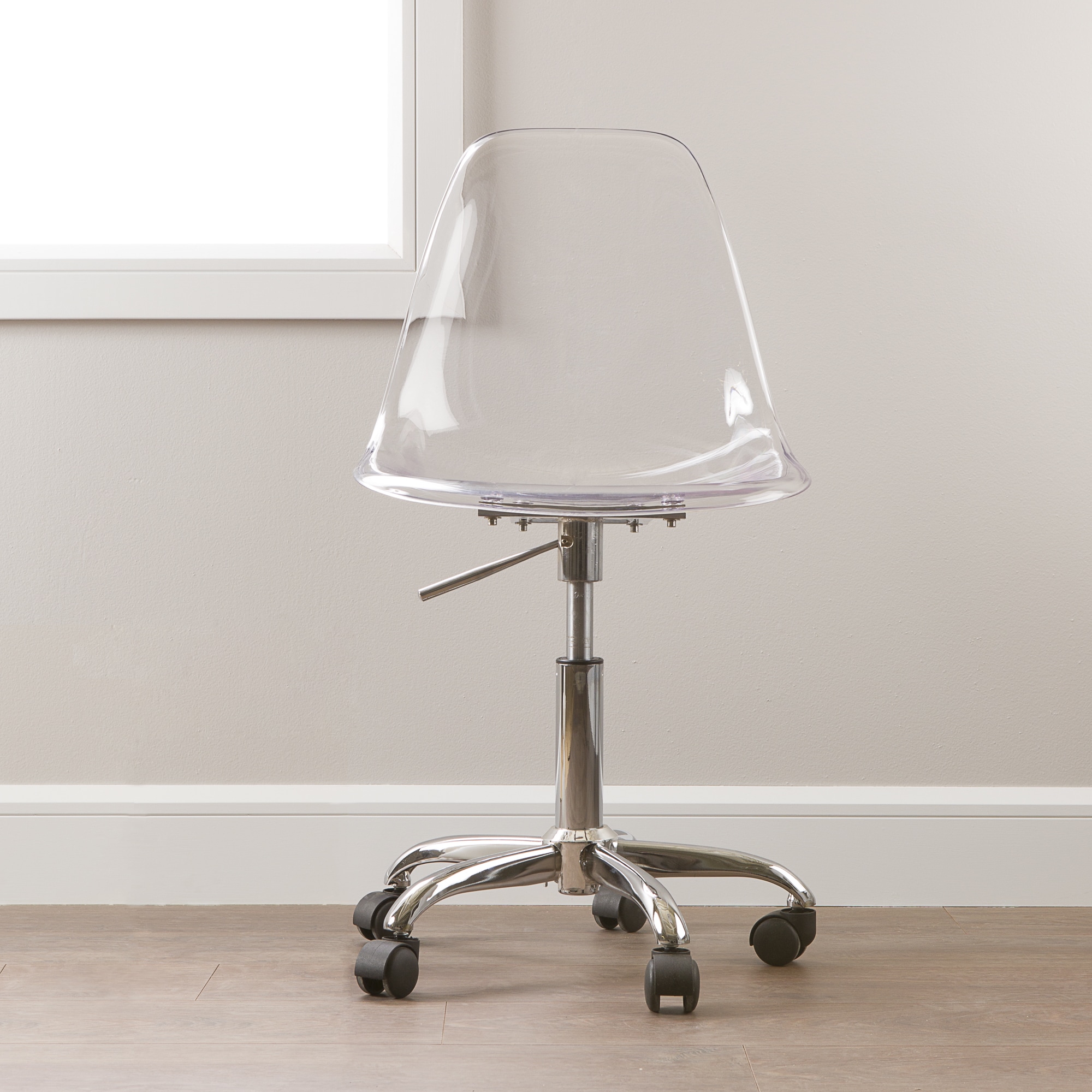 PAASHE Clear S -Type Office Chair Acrylic Material Desk Chair Sim