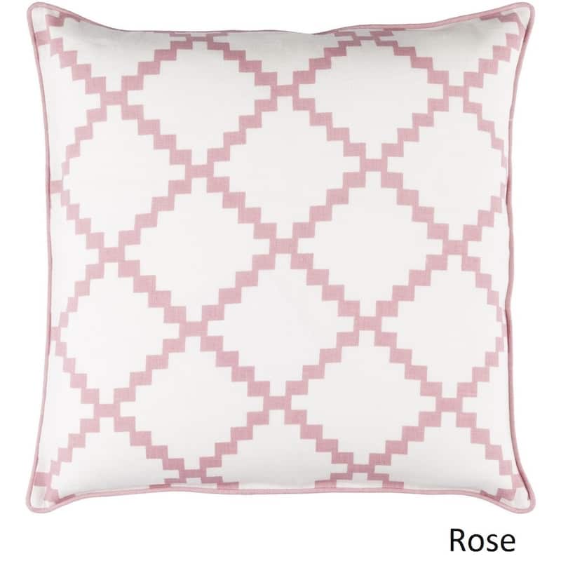 Decorative Gish 20-inch Poly or Feather Down Filled Pillow - Down - Rose