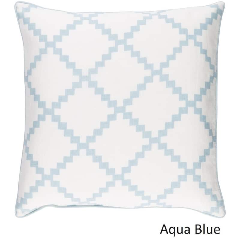 Decorative Gish 20-inch Poly or Feather Down Filled Pillow - Down - Aqua