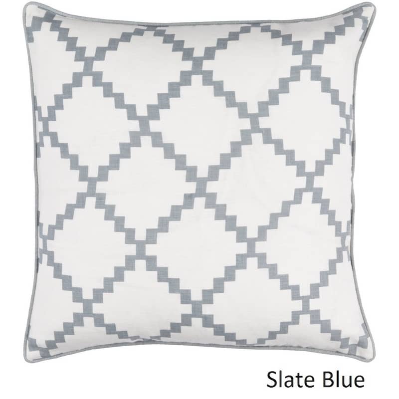 Decorative Gish 18-inch Poly or Feather Down Filled Pillow - Down - Slate