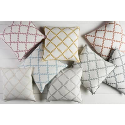 Decorative Gish 18-inch Poly or Feather Down Filled Pillow