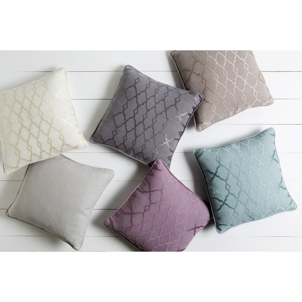 Decorative Fong 18-inch Poly or Feather Down Filled Pillow