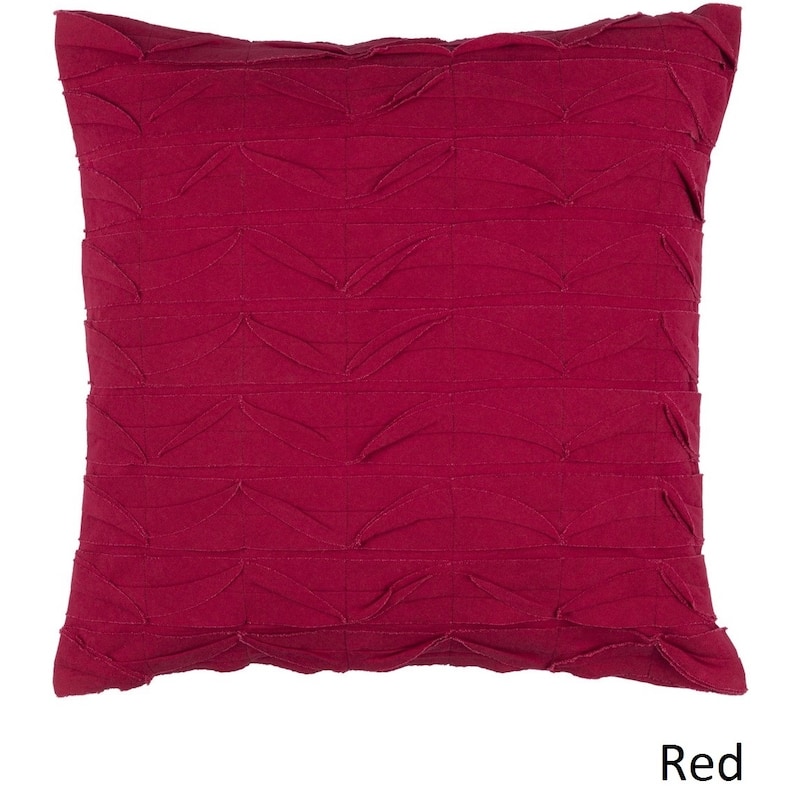 Decorative Gion 22-inch Poly or Feather Down Filled Pillow - Down - Red