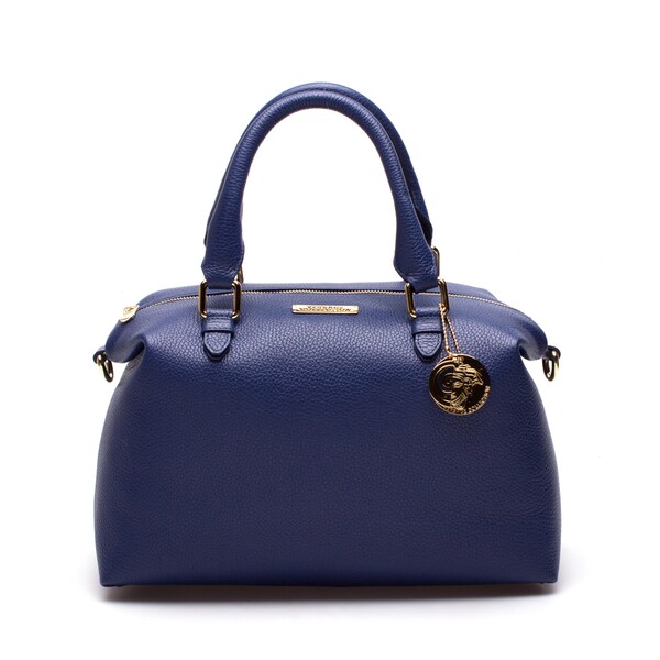 Versace Collection Blue Leather Duffel Shoulder Bag - 18426094 ...
