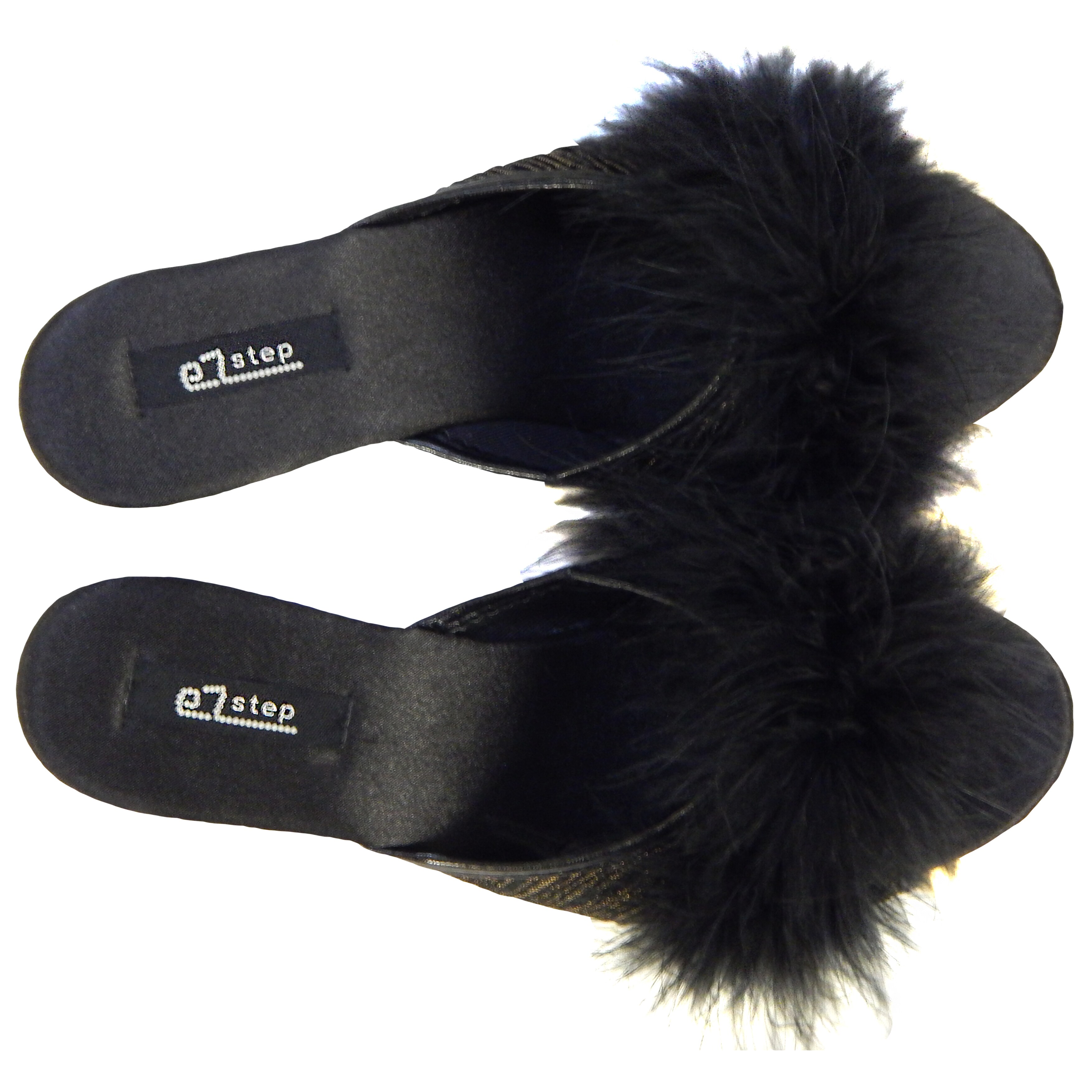 fluffy feather slippers