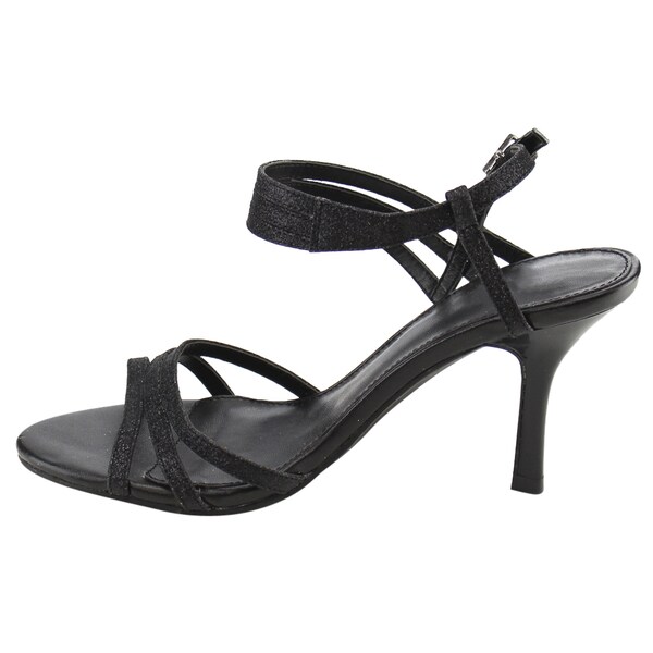 womens black dress sandals mid heel