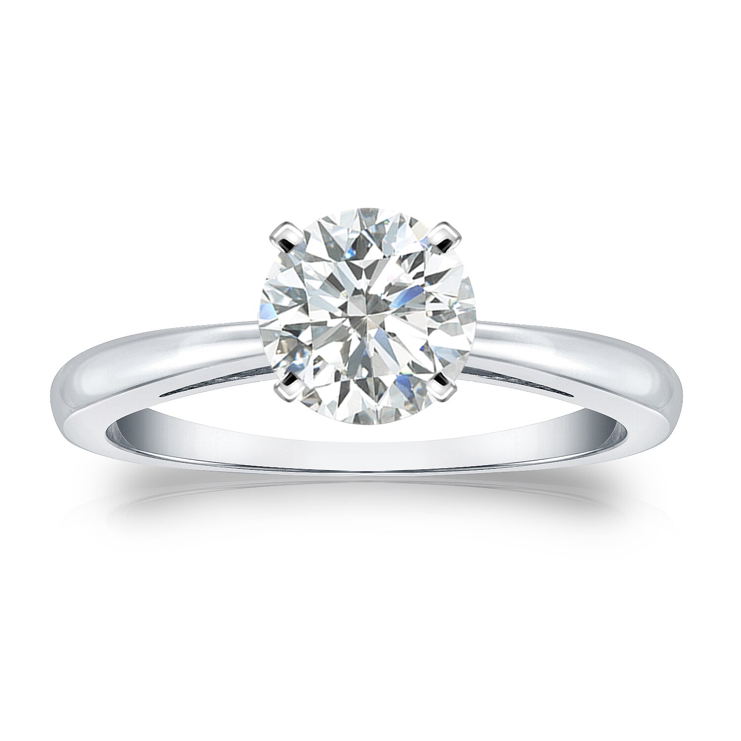 round solitaire diamond engagement ring
