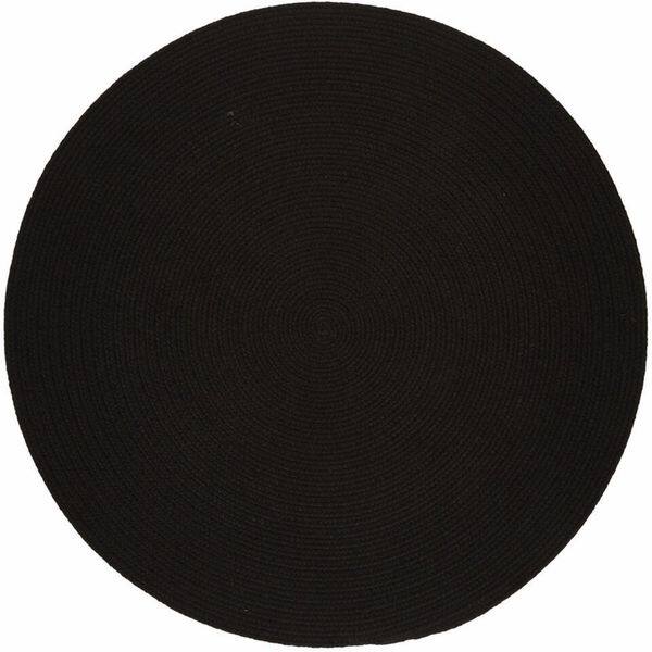 Rhody Rug Madeira Indoor/ Outdoor Braided Rounded Area Rug - Black - 10' Round