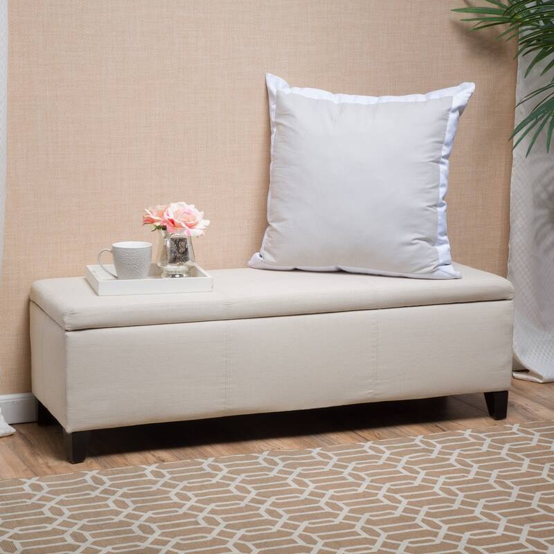 Lucinda Fabric Storage Ottoman Bench by Christopher Knight Home
